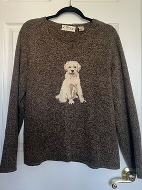 Vintage Orvis 100% Wool Lab Puppy Sweater